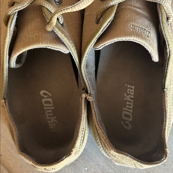 OluKai Men’s Tan Canvas boat shoes , Size 13 - Stylish & Comfortable.” - Picture 5 of 10